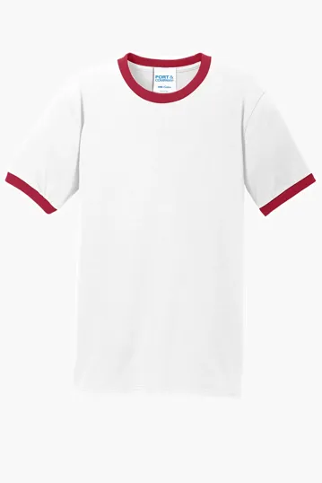 Port & Co Core Cotton Ringer Tee — view 10
