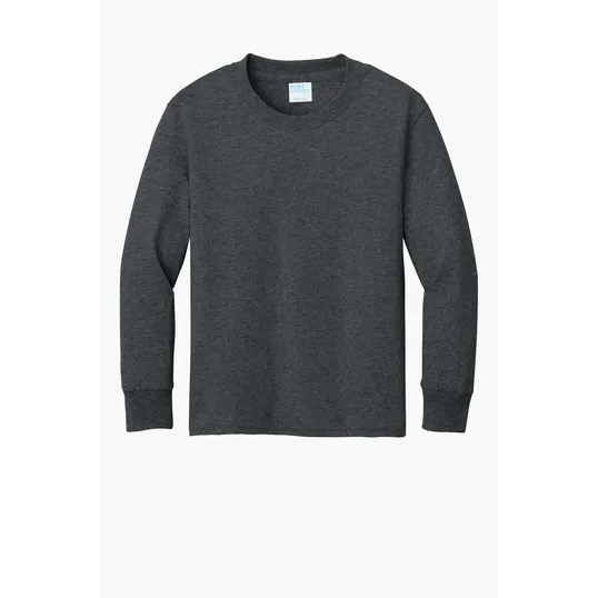 Port & Co Youth Long Sleeve Core Cotton Tee — view 30