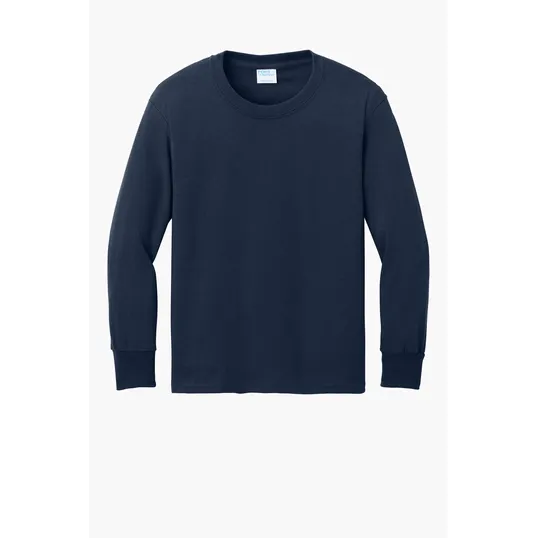 Port & Co Youth Long Sleeve Core Cotton Tee — view 25