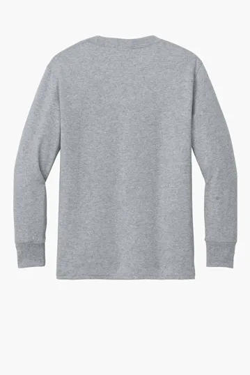 Port & Co Youth Long Sleeve Core Cotton Tee — view 15