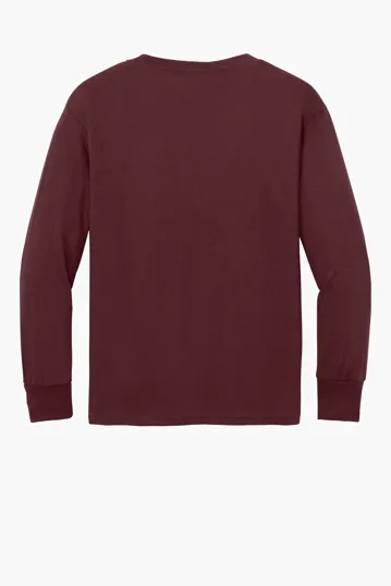 Port & Co Youth Long Sleeve Core Cotton Tee — view 16