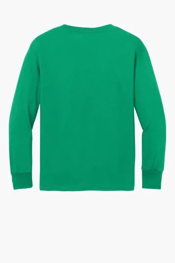 Port & Co Youth Long Sleeve Core Cotton Tee — view 19