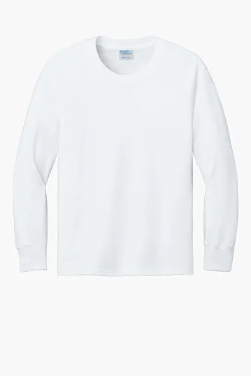Port & Co Youth Long Sleeve Core Cotton Tee — view 13