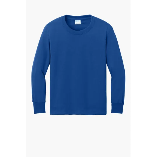 Port & Co Youth Long Sleeve Core Cotton Tee — view 26