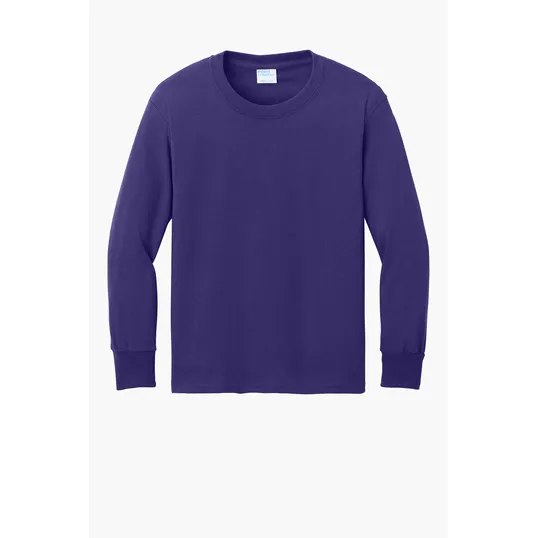 Port & Co Youth Long Sleeve Core Cotton Tee — view 24