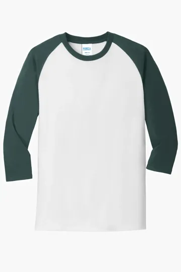 Port & Co Core Blend 3/4-Sleeve Raglan Tee — view 5