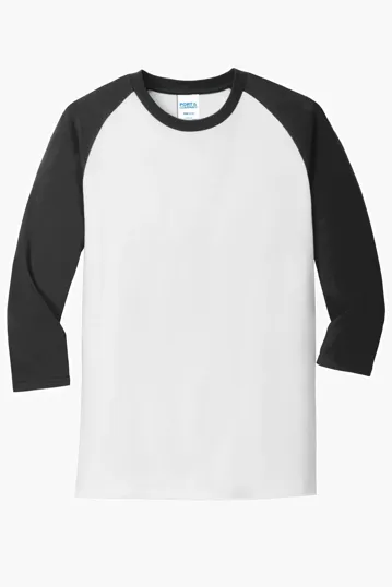 Port & Co Core Blend 3/4-Sleeve Raglan Tee — view 6
