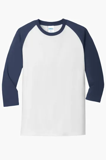 Port & Co Core Blend 3/4-Sleeve Raglan Tee — view 7