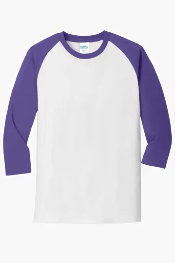 Port & Co Core Blend 3/4-Sleeve Raglan Tee — view 8