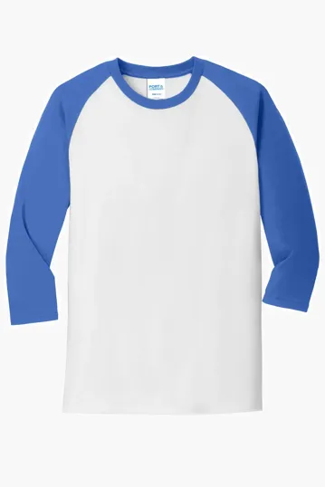 Port & Co Core Blend 3/4-Sleeve Raglan Tee — view 10