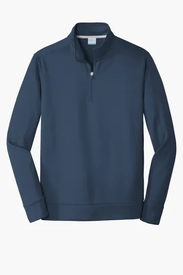 Port & Co Performance Fleece 1/4-Zip Pullover Sweatshirt — view 3