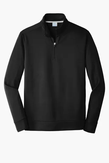 Port & Co Performance Fleece 1/4-Zip Pullover Sweatshirt — view 4