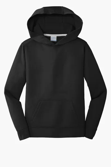 Port & Co Youth Performance Fleece Pullover Hooded Sweatshirt — view 4
