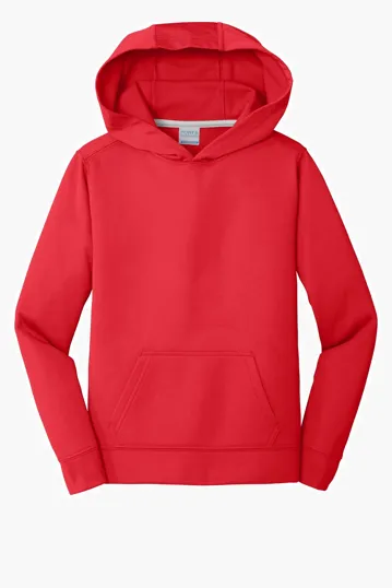 Port & Co Youth Performance Fleece Pullover Hooded Sweatshirt — view 5