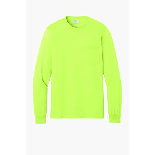 Port & Co Long Sleeve Essential Pocket Tee — view 16