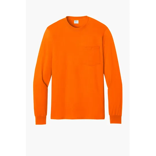 Port & Co Long Sleeve Essential Pocket Tee — view 17