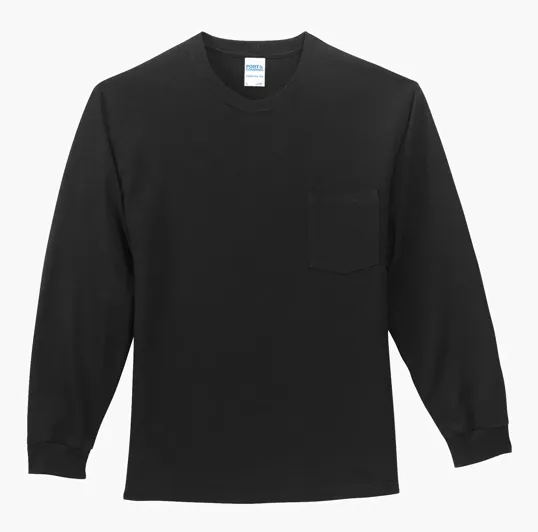 Port & Co Long Sleeve Essential Pocket Tee — view 4