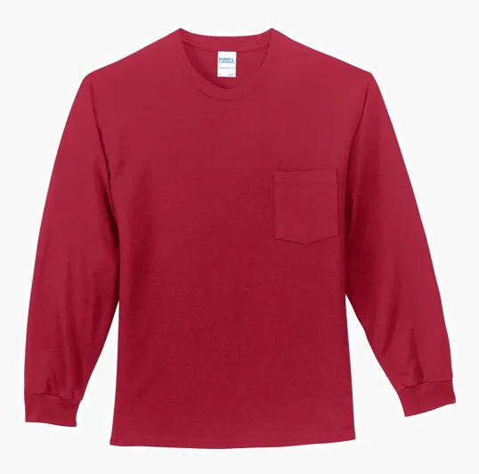 Port & Co Long Sleeve Essential Pocket Tee — view 5