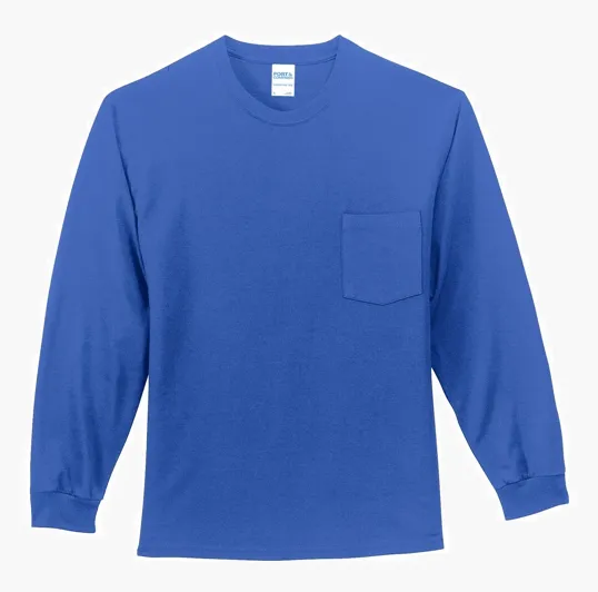 Port & Co Long Sleeve Essential Pocket Tee — view 6