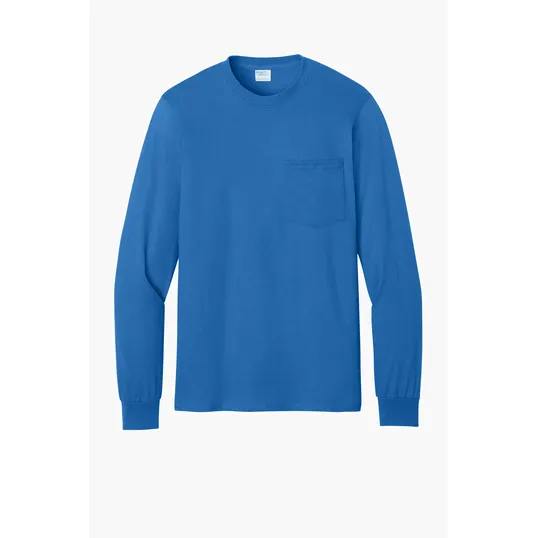 Port & Co Tall Long Sleeve Essential Pocket Tee — view 10