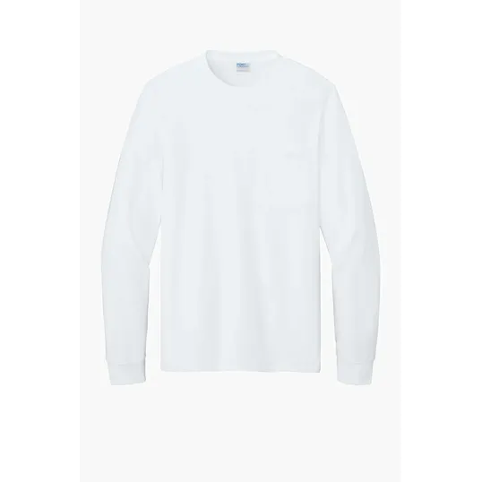 Port & Co Tall Long Sleeve Essential Pocket Tee — view 11