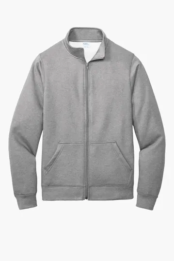 Port & Co Core Fleece Cadet Full-Zip Sweatshirt — view 2