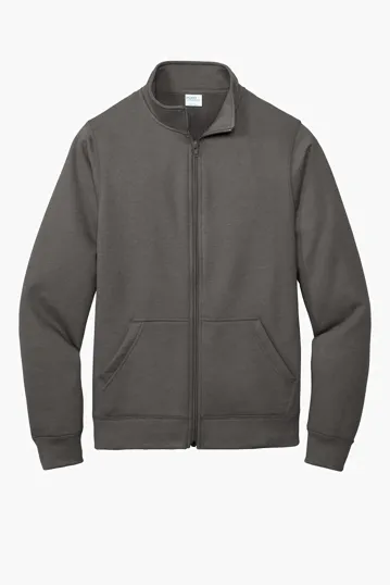 Port & Co Core Fleece Cadet Full-Zip Sweatshirt — view 3