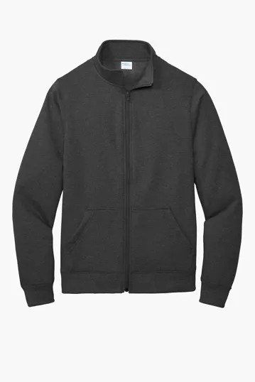 Port & Co Core Fleece Cadet Full-Zip Sweatshirt — view 4