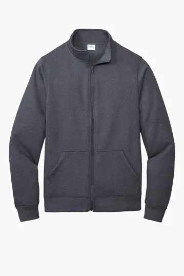 Port & Co Core Fleece Cadet Full-Zip Sweatshirt — view 5