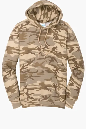 Port & Co Core Fleece Camo Pullover Hooded Sweatshirt — view 2