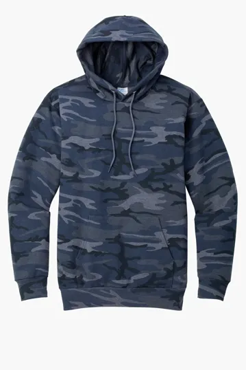 Port & Co Core Fleece Camo Pullover Hooded Sweatshirt — view 3