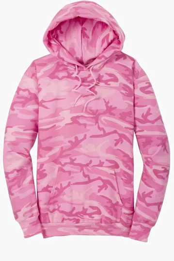 Port & Co Core Fleece Camo Pullover Hooded Sweatshirt — view 5