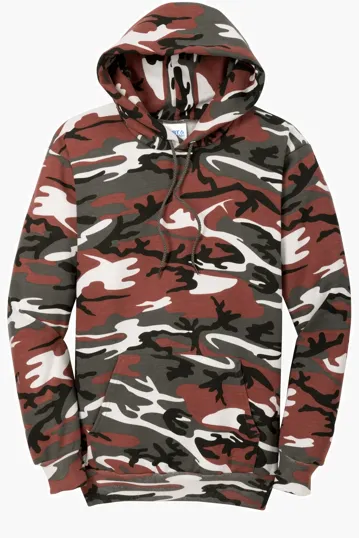 Port & Co Core Fleece Camo Pullover Hooded Sweatshirt — view 6