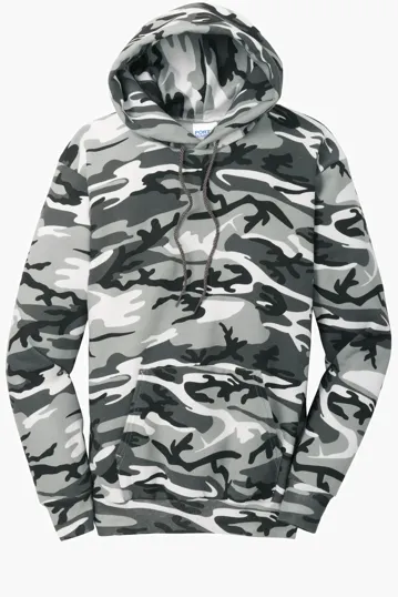Port & Co Core Fleece Camo Pullover Hooded Sweatshirt — view 7