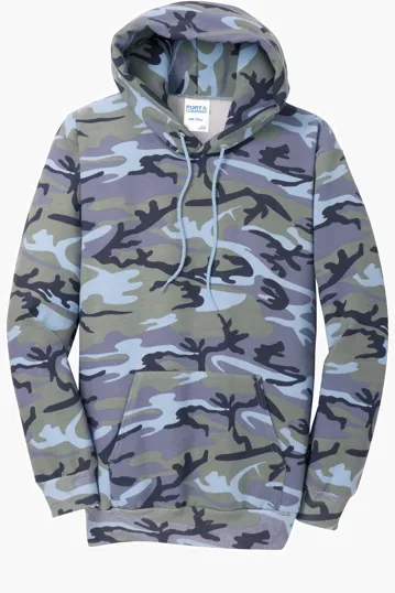 Port & Co Core Fleece Camo Pullover Hooded Sweatshirt — view 8