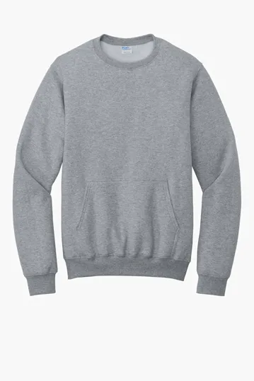 Port & Co Core Fleece Crewneck Pocket Sweatshirt — view 2