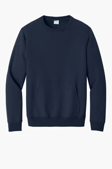 Port & Co Core Fleece Crewneck Pocket Sweatshirt — view 7