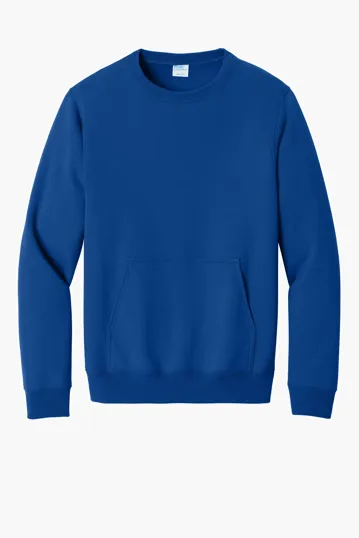 Port & Co Core Fleece Crewneck Pocket Sweatshirt — view 8