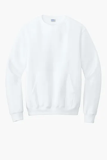 Port & Co Core Fleece Crewneck Pocket Sweatshirt — view 9