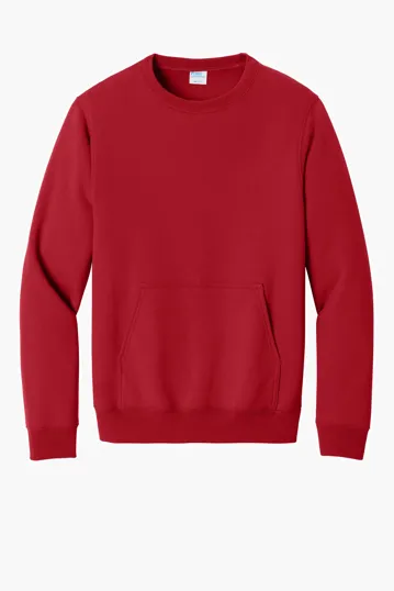 Port & Co Core Fleece Crewneck Pocket Sweatshirt — view 17