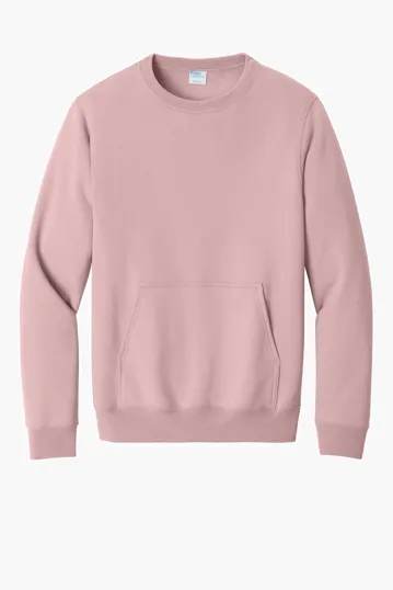 Port & Co Core Fleece Crewneck Pocket Sweatshirt — view 20