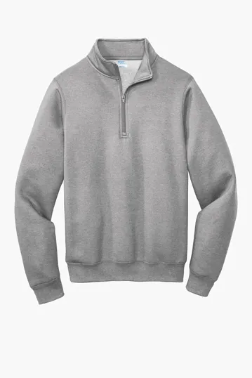 Port & Co Core Fleece 1/4-Zip Pullover Sweatshirt — view 2