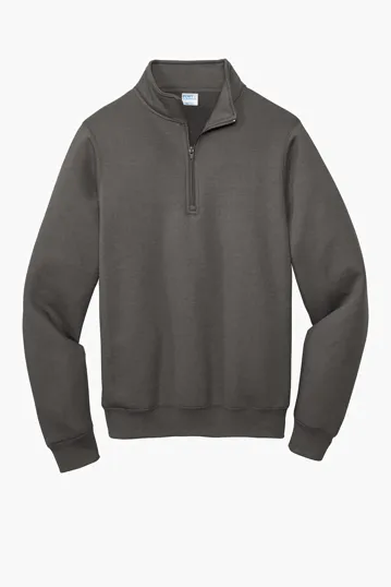 Port & Co Core Fleece 1/4-Zip Pullover Sweatshirt — view 3