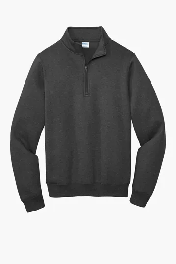 Port & Co Core Fleece 1/4-Zip Pullover Sweatshirt — view 4