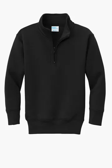 Port & Co Youth Core Fleece 1/4-Zip Pullover Sweatshirt — view 5