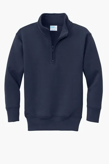 Port & Co Youth Core Fleece 1/4-Zip Pullover Sweatshirt — view 6