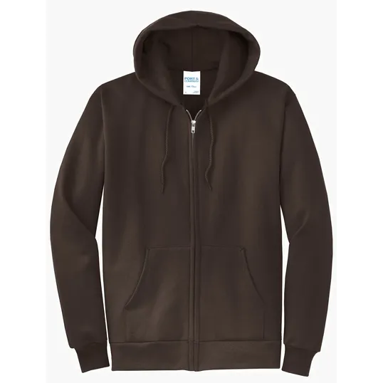 Port & Co Core Fleece Full-Zip Hooded Sweatshirt — view 3