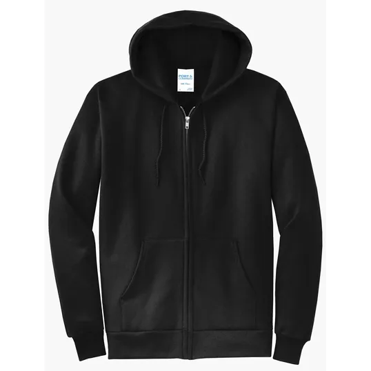 Port & Co Core Fleece Full-Zip Hooded Sweatshirt — view 4