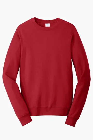 Port & Co Fan Favorite Fleece Crewneck Sweatshirt — view 9