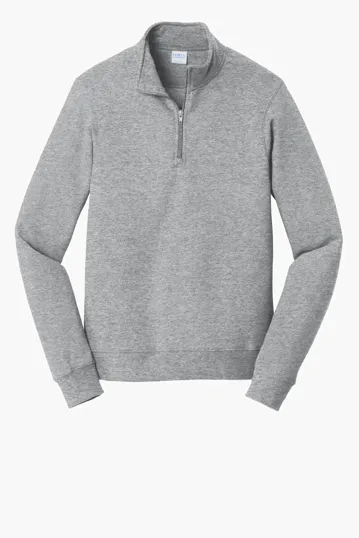 Port & Co Fan Favorite Fleece 1/4-Zip Pullover Sweatshirt — view 2